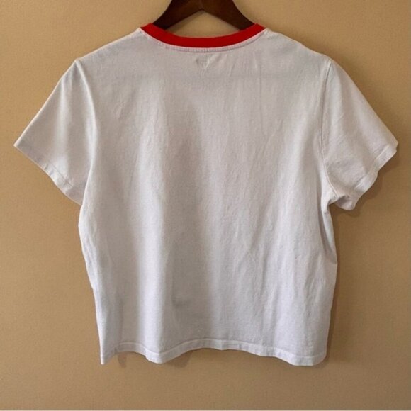 Levi's| Fun Floral Women's White/Red Graphic Short Sleeve Tee Sz L Spring/Summer - Picture 5 of 5